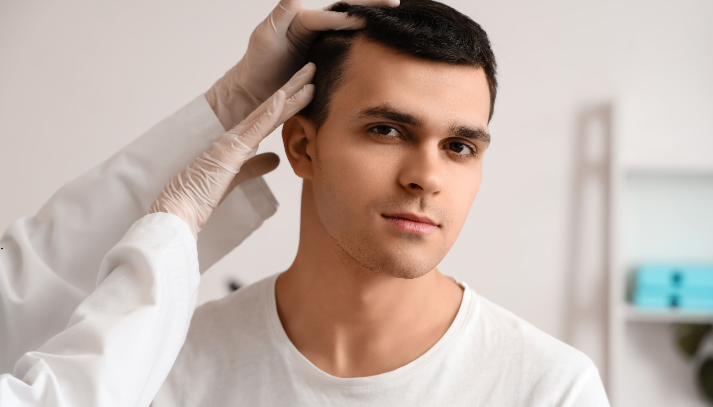مقدمة عن العلاج التجميلي وزراعة الشعر في عيادات شيفون طبيب تجميل يشرح للمريض خطوات العلاج التجميلي وزراعة الشعر داخل عيادات شيفون باستخدام أحدث التقنيات